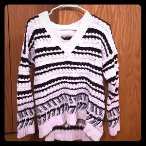 Black and White Oversized Sweater